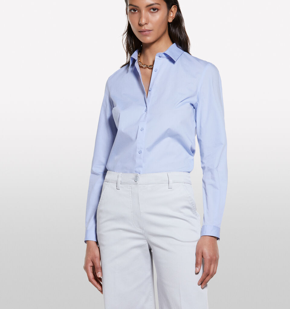 Light blue slim fit shirt - null - Light Blue | Sisley image number 4
